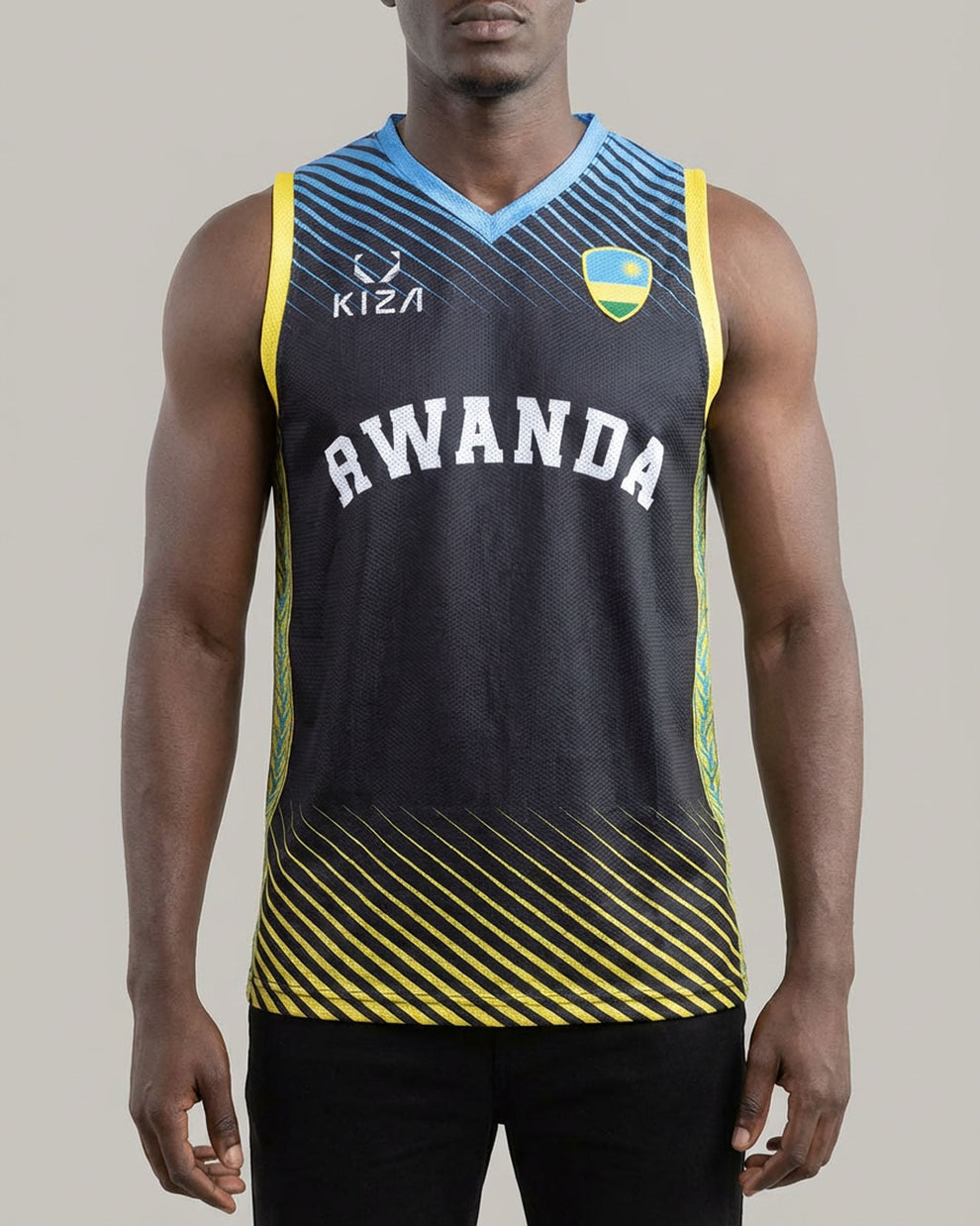 Basketball Jersey KIZA Rwanda Black | Made in Kigali